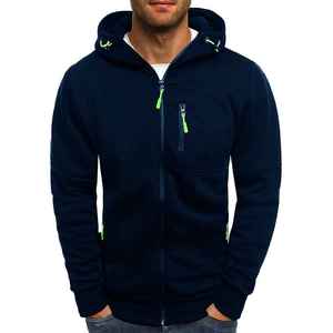 2025 Premium hommes hiver fermeture éclair à capuche lourd coton polaire écologique respirant brodé Streetwear en gros - Product Image 4