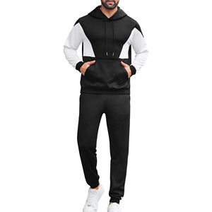 Ensemble de survêtement en tissu doux pour homme, sweat-shirt et pantalon de survêtement 2 pièces, 100% coton, logo personnalisé imprimé à l'écran, ensembles de jogging, survêtements unisexes - Product Image 1