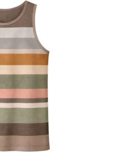 Débardeur Homme Personnalisé Multicolore Rayé Col Rond Sans Manches Décontracté Été Tissu Doux Respirant Vêtement de Sport - Product Image 3