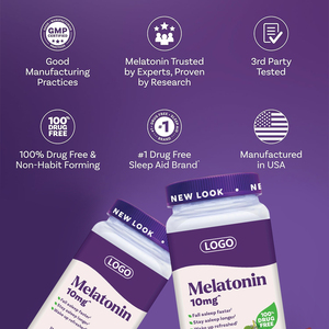 เมลาโทนินแบบกัมมี่ ODM/OEM สำหรับช่วยการนอนหลับสำหรับผู้ใหญ่  วิตามินกัมมี่เมลาโทนิน ช่วยเสริมการนอนหลับสำหรับผู้ใหญ่ - Product Image 3