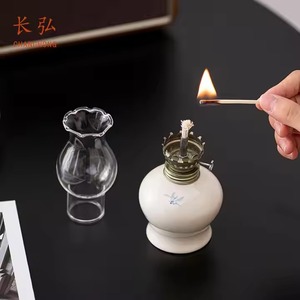 H.m.a โคมไฟน้ำมันปาติน่าสีบรอนซ์และสีฟ้างานฝีมือสไตล์วินเทจสำหรับห้องนั่งเล่นและของตกแต่งกระท่อมสำหรับคริสต์มาส - Product Image 3