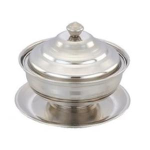 Apparence raffinée de haute qualité d'un bol à collation en métal avec couvercle assorti, qui crée une impression durable sur les invités. - Product Image 6