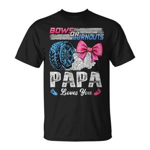 T-shirt personalizzata 'Papa ti ama' per Gender Reveal o per le celebrazioni 'Burnouts' o 'Bows' - Product Image 1