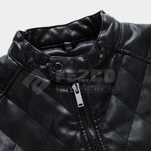 Veste d'hiver en cuir confortable pour hommes avec intérieur doux Veste d'hiver en similicuir coupe ajustée pour hommes pour un usage quotidien - Product Image 5