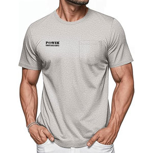 Usine en gros surdimensionné 100% coton hommes col rond t-shirts étiquette de lavage personnalisée et logo t-shirts à manches courtes - Product Image 3