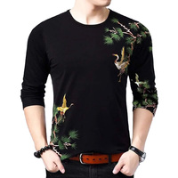 Camiseta de Manga Larga con Estampado para Hombre, Diseño Dinámico y Atemporal, Estilo Moderno y Elegante