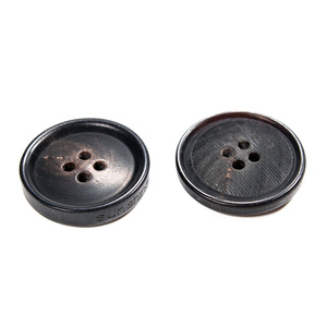Boutons réels de couleur marron, 4 trous, bouton rond qui ne se fissure jamais, dos plat, placage Standard, maille de haute qualité, avancé - Product Image 5
