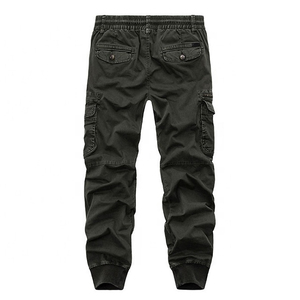 Pantalones Cargo rectos sólidos con logotipo personalizado, pantalones deportivos para hombre, pantalones Cargo tácticos multibolsillos de alta calidad para hombre - Product Image 5
