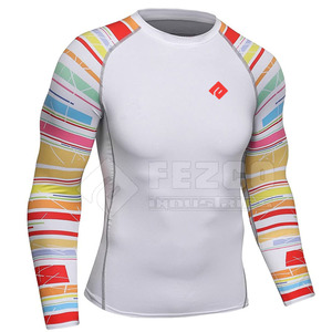 เสื้อรัดรูปแขนยาวสำหรับทุกเพศผ้าสแปนเด็กซ์/ โพลีเอสเตอร์ระบายอากาศพิมพ์แบบถ่ายเทความร้อน - Product Image 2