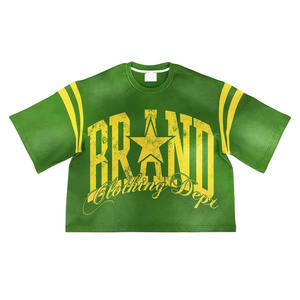 Vente en gros T-shirt oversize à épaules tombantes 100% coton tricoté Logo personnalisé et couleur par Hanger Impex - Product Image 4