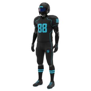 Uniforme de Fútbol Americano Personalizado OEM, Diseño Rojo, Tela Elástica Transpirable, Opciones de Nombre de Equipo, Número de Jugador y Logotipo, Manga Corta - Product Image 1