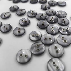 Modern 20L Two-Hole Resin <b>Buttons</b> Eco-Friendly Polishing Technique Two Eyelets Gray Color - Product Image 1