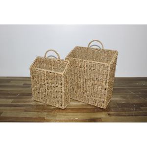 Panier de magazines tissé en jonc de mer de haute qualité Hot New Design fait à la main Accent de maison des usines du Vietnam - Product Image 5