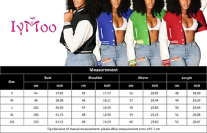 Women's High Quality Fashion <b>Coats</b> Varsity Jackets 2022 Letterman Crop Baseball Spring Women Jacket Knitted Casual Girls Jacket - Product Image 6