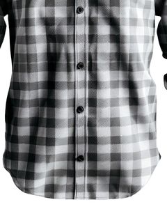 Chemise en flanelle à carreaux pour homme sur mesure, manches longues, boutonnée, décontractée, chaude pour l'hiver, chemise à carreaux, tissu doux, couleur noir et blanc, vente en gros - Product Image 6