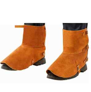 High Quality Cowhide Leather Welding <b>Spats</b> Leg Guard Protective <b>Shoe</b> Spat - Product Image 5