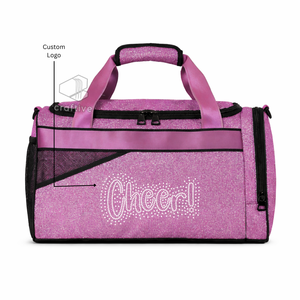 Custom <b>Glitter</b> PU Rhinestone Weekender Cheerleading Duffel <b>Bag</b> Sparkly Dance Practice And Sports Large Capacity Team <b>Bag</b> - Product Image 1