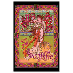Affiche Janis Joplin Bob Masse avec cadre noir, décoration murale - Product Image 1