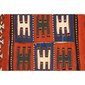 Tapis de 1,4 x 4,1 pieds, petit tapis turc vintage, tapis en laine rouge - Product Image 4