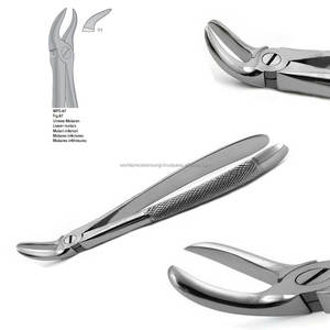 Forceps d'extraction dentaire manuel ergonomique World Precision Surgical WPS-87 Fig 87 pour molaires inférieures, en acier inoxydable chirurgical - Product Image 1