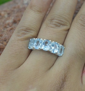 Anillo de Compromiso y Matrimonio de Plata de Ley 925 con Circonita, Estilo Bohemio, Moderno, Hecho a Mano, Regalo para Mamá - Product Image 2