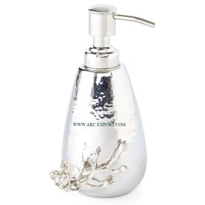 Bouteille et distributeur de savon liquide rond en marbre avec pompe en laiton couleur or café et hôtels salle de bain fournitures de lavage des mains - Product Image 4