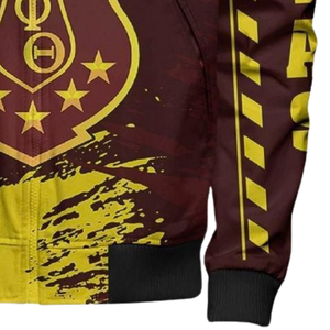 Iota phi theta เสื้อแจ็กเก็ตผ้าซาตินปักลาย1963แบบชาวกรีกเสื้อชั้นนอกบอมเบอร์ - Product Image 6