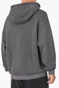 Sweat-shirt à capuche surdimensionné personnalisé pour homme, coupe droite, style streetwear, 100 % coton, hiver, logo brodé, vente en gros - Product Image 6