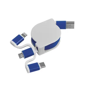 Gadget USB Promozionale 3-in-1 Personalizzato con Cavo Retrattile - Product Image 5