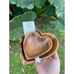 <b>Lovely</b> Acacia Wood Heart Shaped Bowl Smoothie Bowl Salad And Fruit Cream Amazing Wooden Bowl For <b>Your</b> Stylish Dining Decor - Product Image 6