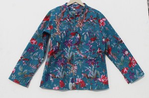 Vestes patchwork multicolores faites à la main, manteau d'hiver en coton fait à la main, veste de style bohème, veste courte matelassée Kantha unisexe - Product Image 4