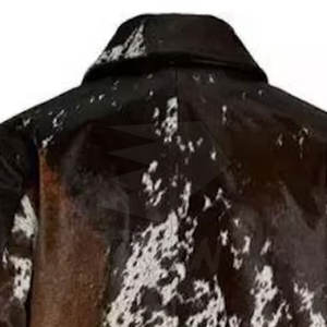 Chaquetas de cuero de piel de vaca hechas a mano colección de invierno 2025 con logotipo frontal chaquetas de cuero con pelo de Pakistán a la venta - Product Image 5