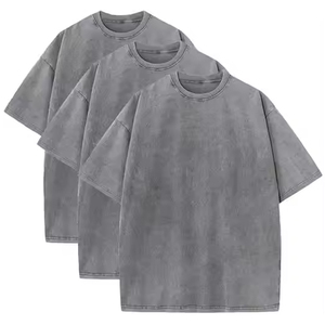 เสื้อยืดผู้ชายผ้าฟอกกรดวินเทจแบบพรีเมี่ยมผ้าฝ้าย100% ระบายอากาศโอเวอร์ไซส์และผ้านุ่มลายพื้นสำหรับฤดูใบไม้ร่วง - Product Image 6