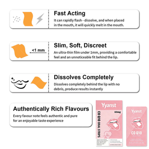 Tiras Orales de COQ10 para Adultos OEM/ODM para la Salud del Corazón y Apoyo Energético, Suplemento Dietético de Acción Rápida, Muestra Gratuita, Dosis Personalizada - Product Image 4