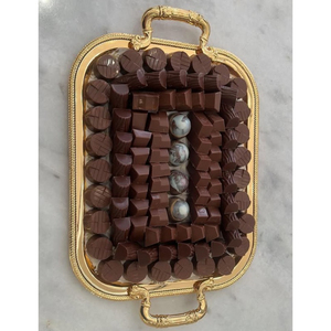 Plateau de chocolat en métal blanc de la plus haute qualité Présentoir de chocolat Plateau de table moderne Bonbons au chocolat Plateau de service à bon prix - Product Image 6