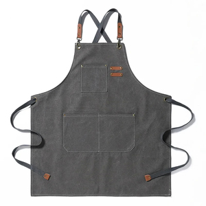 Classic Sleeveless Heavy Duty Canvas Bib <b>Apron</b> with Adjustable Waist Pockets Washable & Reusable for Daily Use - Product Image 1