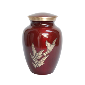 Urna de cremación moderna grabada con flores para cenizas de mascotas, producto de la mejor calidad, urna de cremación de latón para cenizas de mascotas - Product Image 2