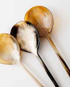 Meilleure qualité Naturel Corne De Buffle Couverts Cuillère Pour Café Thé Corne De Vin Cuillère Ensemble Ustensiles De Cuisine Vaisselle Corne Cuillères - Product Image 2