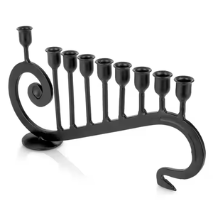 Vente chaude bougeoir juif métal aluminium 7 branches bougeoir au prix le plus bas seulement vente entière par décor impex - Product Image 3