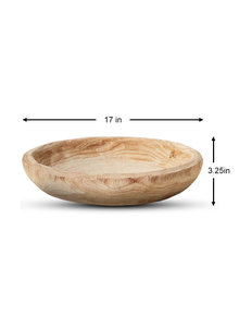 Ensaladera redonda de madera natural con interior de esmalte marrón claro, palomitas de maíz y otros alimentos Perfecta para servir, y segura para alimentos - Product Image 5
