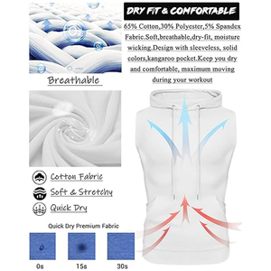 Personnalisable graphique hommes sans manches à capuche de haute qualité Vintage noir sunfaded épaule tombante confortable Style décontracté - Product Image 4