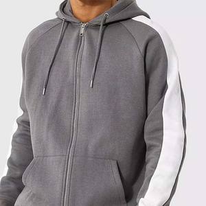 Chándal de marca privada con logotipo personalizado para hombre, chándal en blanco de alta calidad, bloque de Color con capucha, sudadera con cremallera, conjunto de jogging - Product Image 6