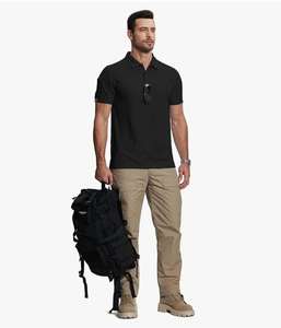 2 packs de polos à manches courtes Performance 100% coton pour polo avec logo avant à motif solide Jersey Impression numérique - Product Image 3