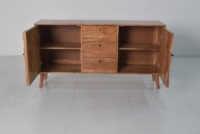 Nouveauté 2025, buffet de haute qualité, style industriel moderne, en bois d'acacia massif, durable, avec plusieurs tiroirs, armoire de rangement pour le salon