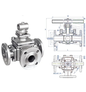 AISI 304 316 EN10213 1.4308 1.4408 Electrique Pneumatique Hydraulique Manuel 3 Voies 4 Voies 5 Voies Vanne à Bille Filetage Fin Général - Product Image 6