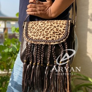 Sac à bandoulière en cuir pour femmes, pochette élégante à la mode, avec imprimé d'animaux, - Product Image 1