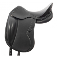 Selle d'endurance en cuir anglaise avec arceau en bois, modèle écologique CTI-DS-001, conçue pour la pratique du dressage compétitif