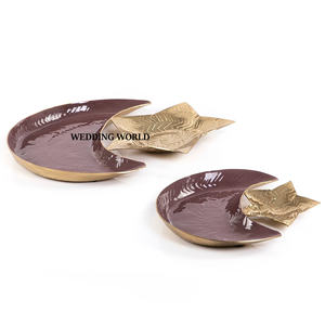 Bandeja de chocolate de metal de lujo Juego de dos platos de chocolate hechos a mano Clásico Elegante Nueva bandeja de chocolate de lujo - Product Image 4