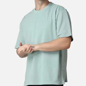 Camisetas de talla grande con logotipo personalizado Camiseta de microfibra pesada de algodón de gran tamaño con logotipo personalizado al por mayor Camiseta OEM de buen fabricante - Product Image 4