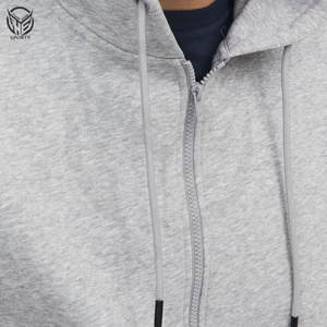 Sweat à capuche léger coupe-vent à séchage rapide en molleton 100% coton tricoté d'hiver sur mesure de haute qualité pour hommes - Product Image 2